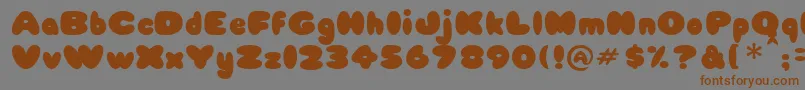 Babycake Font – Brown Fonts on Gray Background