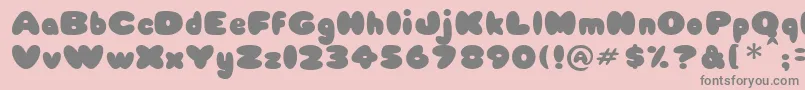 Babycake Font – Gray Fonts on Pink Background
