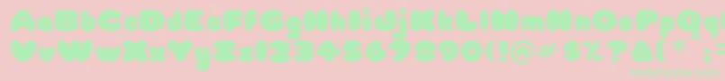 Babycake Font – Green Fonts on Pink Background