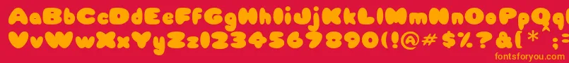 Babycake Font – Orange Fonts on Red Background