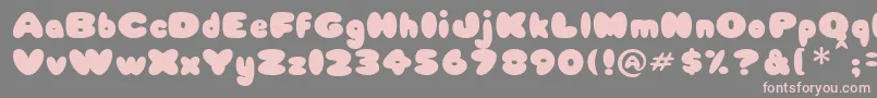 Babycake Font – Pink Fonts on Gray Background