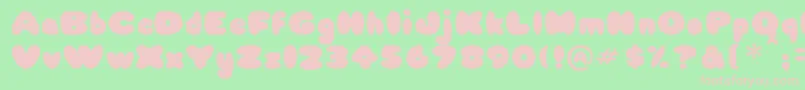 Babycake Font – Pink Fonts on Green Background