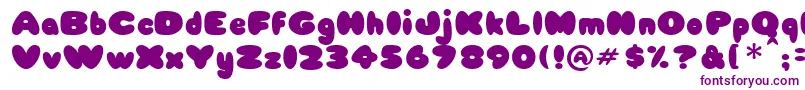 Babycake Font – Purple Fonts on White Background