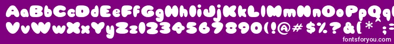 Babycake Font – White Fonts on Purple Background