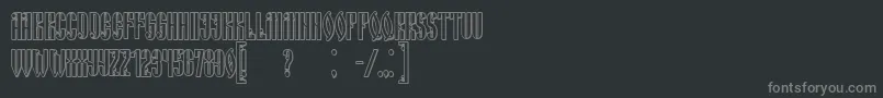 RussianLandShadow Font – Gray Fonts on Black Background