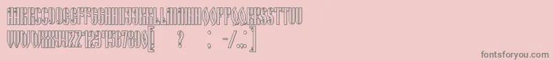 RussianLandShadow Font – Gray Fonts on Pink Background