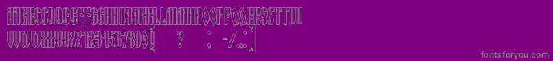 RussianLandShadow Font – Gray Fonts on Purple Background