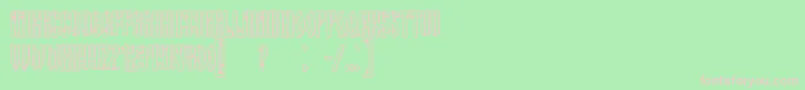 RussianLandShadow Font – Pink Fonts on Green Background