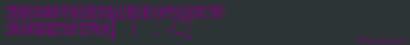 RussianLandShadow Font – Purple Fonts on Black Background