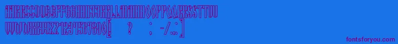 RussianLandShadow Font – Purple Fonts on Blue Background