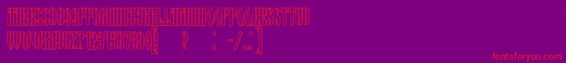 RussianLandShadow Font – Red Fonts on Purple Background