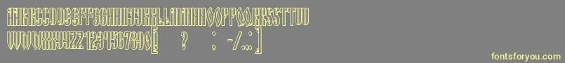 RussianLandShadow Font – Yellow Fonts on Gray Background