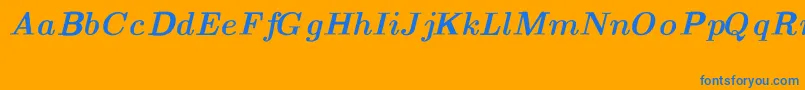More about CmTextBolditalicext Font CmTextBolditalicext Font – Blue Fonts on Orange Background