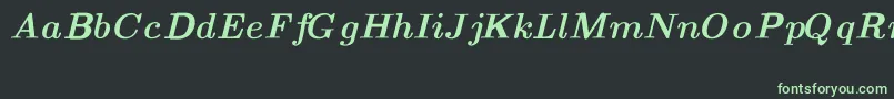 Шрифт CmTextBolditalicext – зелёные шрифты на чёрном фоне