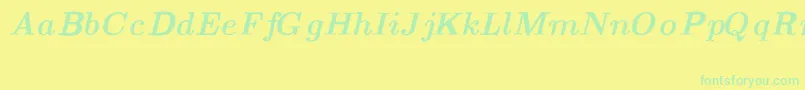 More about CmTextBolditalicext Font CmTextBolditalicext Font – Green Fonts on Yellow Background