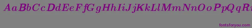 CmTextBolditalicext-Schriftart – Violette Schriften auf grauem Hintergrund