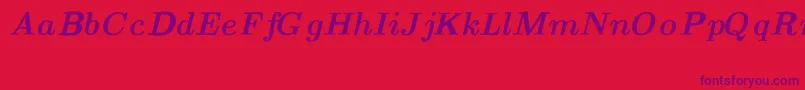 CmTextBolditalicext Font – Purple Fonts on Red Background