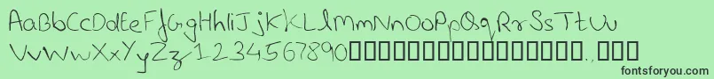 Police LastnoteRegular3 – polices noires sur fond vert