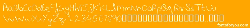 LastnoteRegular3 Font – White Fonts on Orange Background