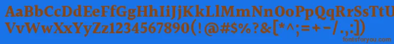 Подробнее о шрифте HalantBold Шрифт HalantBold – коричневые шрифты на синем фоне