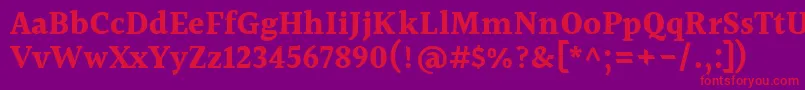 More about HalantBold Font HalantBold Font – Red Fonts on Purple Background