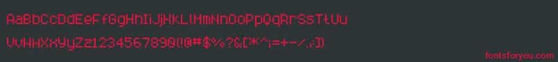 フォントSavior1 – 黒い背景に赤い文字