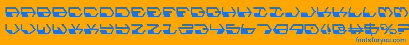 Deranian Font – Blue Fonts on Orange Background