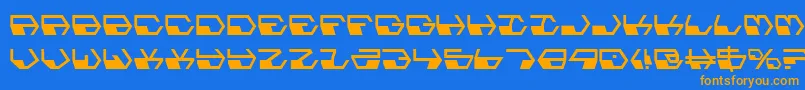 Deranian Font – Orange Fonts on Blue Background