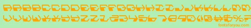 Deranian Font – Orange Fonts on Green Background