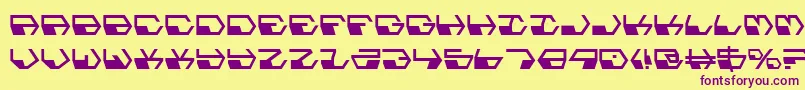 Deranian Font – Purple Fonts on Yellow Background