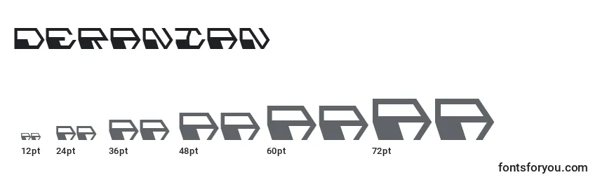 Deranian Font Sizes