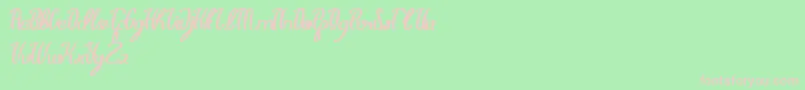 LifeIsFont Font – Pink Fonts on Green Background