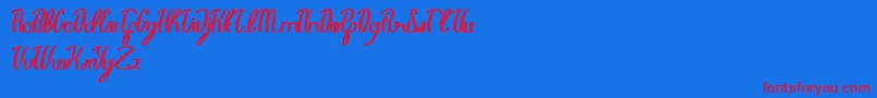 LifeIsFont-fontti – punaiset fontit sinisellä taustalla