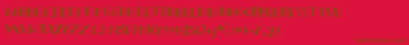 Sketched Font – Brown Fonts on Red Background