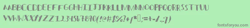 Sketched Font – Gray Fonts on Green Background