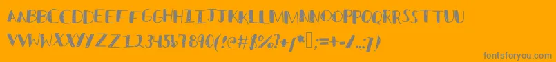 Sketched-Schriftart – Graue Schriften auf orangefarbenem Hintergrund