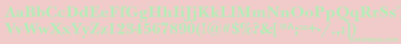 NewbaskervilleattBold Font – Green Fonts on Pink Background