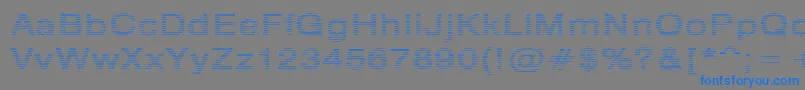 Fonte HvstripeExtrabold – fontes azuis em um fundo cinza