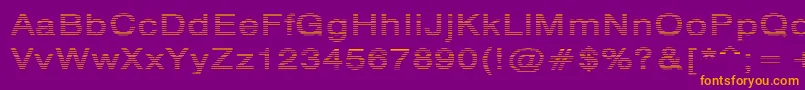 HvstripeExtrabold Font – Orange Fonts on Purple Background