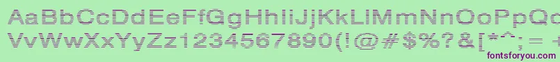 HvstripeExtrabold-fontti – violetit fontit vihreällä taustalla