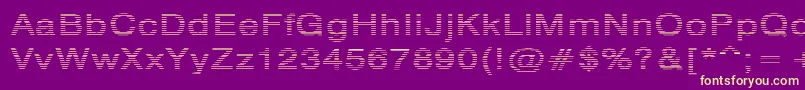 Czcionka HvstripeExtrabold – żółte czcionki na fioletowym tle