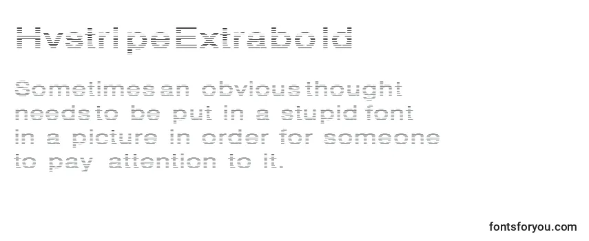Review of the HvstripeExtrabold Font