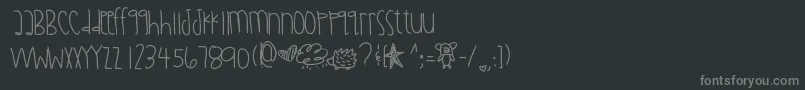 フォントDiamondawareness – 黒い背景に灰色の文字