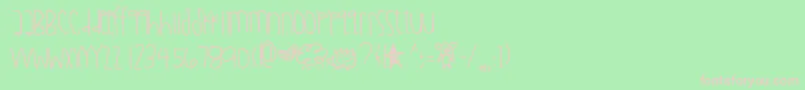 Diamondawareness-fontti – vaaleanpunaiset fontit vihreällä taustalla