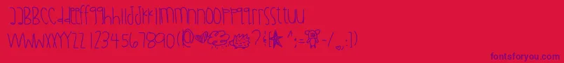 Diamondawareness Font – Purple Fonts on Red Background