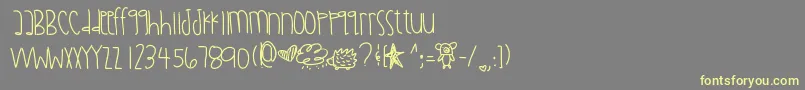 Diamondawareness-fontti – keltaiset fontit harmaalla taustalla