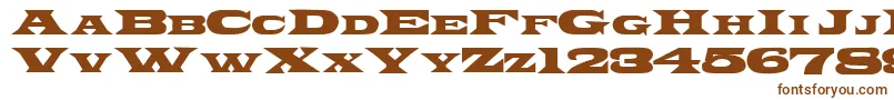 Шрифт PonchoRegular – коричневые шрифты на белом фоне