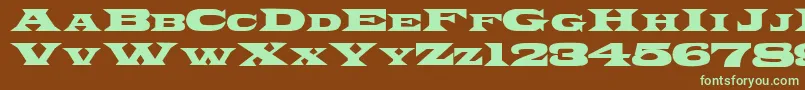 Шрифт PonchoRegular – зелёные шрифты на коричневом фоне