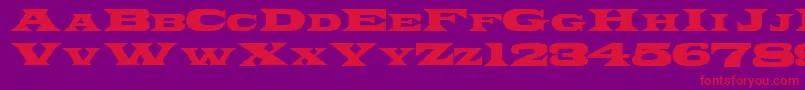 PonchoRegular Font – Red Fonts on Purple Background