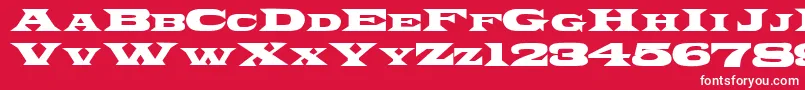 PonchoRegular Font – White Fonts on Red Background